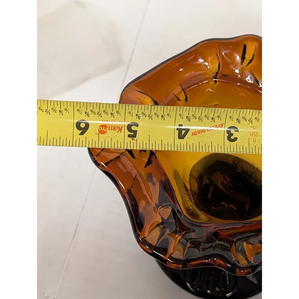 Handblown Brown Glass Vase